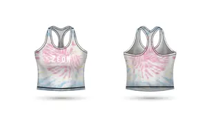 מותאם אישית גופיית ריצה צבע עניבת עיצוב נשים Singlets דיגיטלי סובלימציה Singlets אפוד גופייה