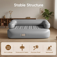 Canapé gonflable, lit d'appoint avec dossier et accoudoirs, pompe électrique, chaise longue pliable pour la maison, le camping, vente en gros OEM