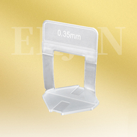 Système de nivellement de carrelage réutilisable ERJIN, conception solide en PP, insert de base de 0,5 mm, espace gauche, type cale, pince pour appartement facile