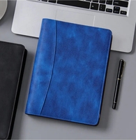Carnet format A5 avec reliure à 6 anneaux, agenda en cuir PU, 60 pages intérieures, style couverture rigide, reliure à feuilles mobiles