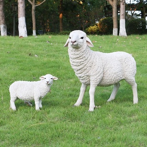 Mouton en résine réaliste grandeur nature fabriqué en Chine, figurine de mouton en résine grandeur nature pour décoration de jardin - Product Image 1