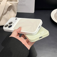 Coque de téléphone antichoc en verre PC effet mat, avec grande fenêtre et transformation instantanée, pour iPhone 18 17 16 Pro Max
