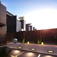 PC1405 IP65 Étanche 140mmx65mm 3W Luminaire LED mural extérieur pour escalier avec base en aluminium et diffuseur en polycarbonate encastré
