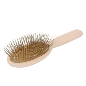 Herramienta de aseo para mascotas, cepillo de acero inoxidable para cortar el pelo de perros, de madera - Product Image 3