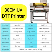 Imprimante UV DTF Nacai A3+ automatique à double tête d'impression XP600, mélange d'encre blanche, rouleaux de nettoyage de verre multifonctionnels, garantie 2 ans