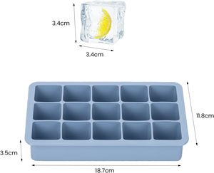 Nouveau Plateau à Glaçons Carrés en Silicone Réutilisable et Portable 15 Cavités avec Clip pour Hôtels, Restaurants et Usage Domestique – Vente Chaude 2025 - Product Image 2
