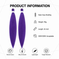 Mehrfarbige Vorgestreckte Einfach zu Flechtende Haare Niedrigtemperatur Synthetische Jumbo Braids Haarverlängerungen 26 Zoll 90g