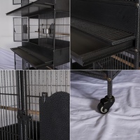 Grande volière à triple étage, nouvelle conception, en fil de fer forgé, cages pour oiseaux reproducteurs, cages pour animaux de compagnie, nichoir en métal pour l'extérieur