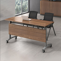Table de formation mobile pliable en bois massif, table de conférence commerciale, mobilier de bureau écologique et durable, vente en gros