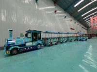 Produk laris kereta tamasya elektrik untuk taman hiburan & mal belanja tur atraksi jalan kereta tanpa jejak