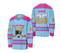 Maillot de hockey goutte à goutte de crème glacée personnalisé unisexe séchage rapide impression par sublimation pour jeunes tenue de jour de jeu de hockey sur glace