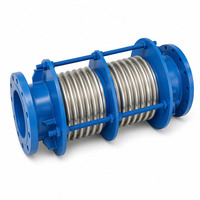 Compensateur à soufflet métallique à joint d'expansion pour tiges de direction, connecteur flexible à brides pour systèmes de conduites