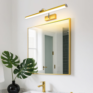 Lámpara de Espejo LED de Diseño Moderno para Montar en la Pared, con Clasificación IP44, para Baño, Sala de Estar, Dormitorio, Hotel, en Color Dorado/Negro - Product Image 3