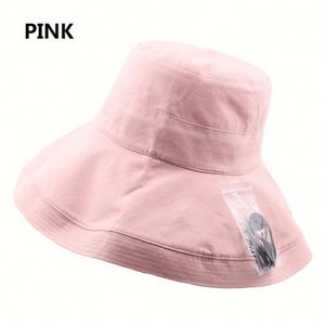 Wholesale Outdoor Summer Wide Brim Sun <b>Hat</b> Fashion Women Beach <b>Hat</b> Anti UV Spring Fall Summer Cotton Bucket <b>Hat</b> <b>for</b> Woman Lady - Product Image 6