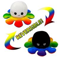Groothandel Flip Octopus Pop Octopus Pluche Tweezijdig Gezicht Veranderend Boos Gelukkig Flip Pop Kussen Pluche Speelgoed Cadeau