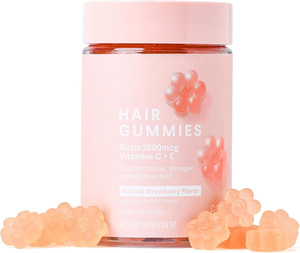 Fourniture d'usine Oem Biotine Multivitamines Soins des cheveux et des ongles Gommes Suppléments naturels à base de plantes Gommes pour cheveux pour femmes - Product Image 1