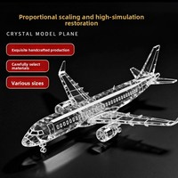 Modèle de cabine d'avion de simulation A380 en cristal personnalisé - Technique de polissage et de rectification à haute transmission lumineuse personnalisable