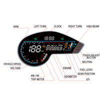 Compteur de vitesse numérique LCD pour moto (nouveau modèle) pour Italika DM150/NXR150/MRX125/Vento Crossmax200 Bros-12V