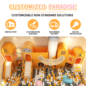 Équipement de terrain de jeu multifonctionnel pour enfants en intérieur, fosse à balles, toboggan, filet d'<span class=keywords><strong>escalade</strong></span>, maison de jeu, matériau PE pour les écoles/aires de jeux intérieures - Product Image 5