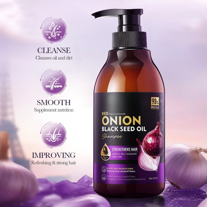Champú <span class=keywords><strong>de</strong></span> Aceite <span class=keywords><strong>de</strong></span> Semilla Negra <span class=keywords><strong>de</strong></span> Cebolla <span class=keywords><strong>de</strong></span> 500 ml, Champú Anticaída y Anticaspa, Champú Nutritivo <span class=keywords><strong>para</strong></span> el Crecimiento del <span class=keywords><strong>Cabello</strong></span>, Marca Privada Sadoer - Product Image 3