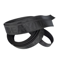 Sabuk Webbing Jacquard Nylon/Polypropylene Berkualitas Tinggi dengan Huruf Kustom Acme, Lebar 15-50mm, 50/100 Yard/gulung