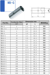 MB-G двухсторонние соединительные соединители, медные, через обжимные, экструдированные через клеммы, автомобильные алюминиевые клеммы - Product Image 2