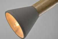 Lustre suspendu en métal et bois, style simple et luxueux, fabrication directe d'usine, lampe d'éclairage intérieur pour la décoration, E27, métal + bois + ciment