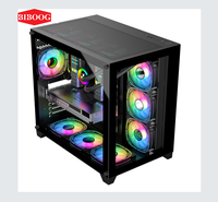 Table de bureau PC avec panneau latéral en verre BAP, boîtier PC RGB ATX, boîtier de jeu pour ordinateur