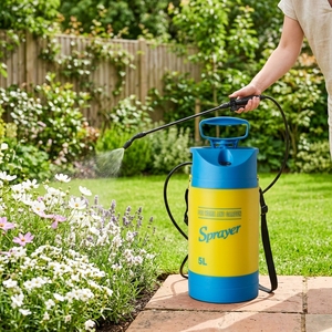 5L 8L Shoulder PE <strong>Pressure</strong> <strong>Sprayer</strong> with <strong>Pressure</strong> Gauge Garden Watering Spray <strong>Bottle</strong> for Cleaning Disinfection - Product Image 1