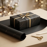 Papier Spécial Écologique SY avec Pulpe de Bois et Matière Vierge, Revêtement Noir Simple Face pour Impression Numérique sur Boîte Cadeau