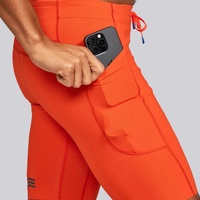 Short de course 2-en-1 pour homme, taille haute, extensible, avec rembourrage fessier intégré de 3 pouces, pour le fitness et le jogging