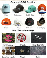 Casquette de sport en polyester personnalisée avec logo brodé, casquette de baseball à 6 panneaux avec visière incurvée, personnalisable pour hommes et femmes