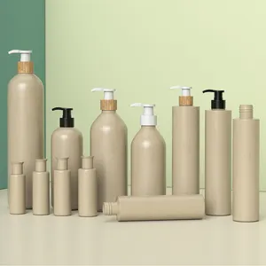 Eco friendly cosmetico sapone siero lozione piatto detergente pulizia cura della pelle shampoo pompa paglia di grano bottiglie cosmetiche biodegradabili