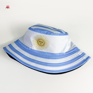 Chapeau Bob Imprimé Drapeau National <span class=keywords><strong>de</strong></span> l'Argentine 2026 – Porté des Deux Côtés – Idéal pour les Matchs <span class=keywords><strong>de</strong></span> Football - Product Image 3