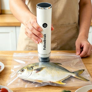 Scelleuse sous vide portative rechargeable USB, gonfleur d'air électrique pour aliments et cuisine, boîte cadeau, appareil ménager en plastique - Product Image 1