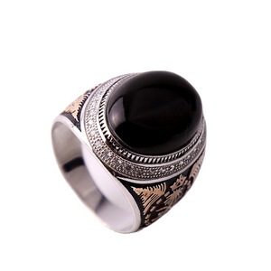 MYF Factory custom wholesale Anillos otomanos 925 plata de ley hombres anelli ottomani vintage turchi 925 uomini in argento sterling - Product Image 2