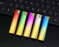Briquet torche en métal avec logo personnalisé, rechargeable au butane, impression laser, vente en gros pour usage promotionnel