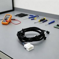 Harness Kabel Interior Otomotif dengan Pita Felt, Konektor Multi-Pin - Perakitan Kabel Peredam Kebisingan untuk Sistem Pintu Mobil