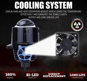 Lente Bi-LED para Faro <span class=keywords><strong>Delantero</strong></span> Automotriz de 2.5 Pulgadas, 110W de Brillo, Luz Alta y Baja, Lente de Proyector para Faro - Product Image 5