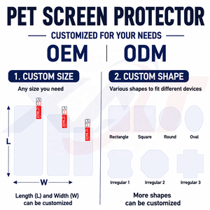 Film optique PET transparent personnalisable, résistant aux rayures et aux empreintes digitales, pour tablette, montre connectée, objectif d'appareil photo - Product Image 5