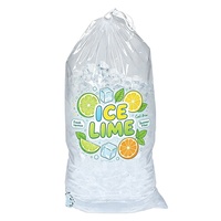 Sacs en plastique transparents jetables en LDPE imprimés sur mesure pour l'emballage de glaçons de 8, 10, 20 lb, sacs à glaçons avec cordon de serrage