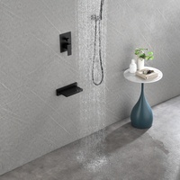 Mitigeur de douche mural encastré en laiton, avec mitigeur simple poignée, cartouche céramique, jet doux, eau chaude/froide, pour salle de bain de luxe