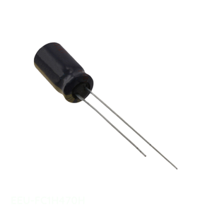 EEU-FC1H470H คาปาซิเตอร์แบบรูโค้ง47 uF 20% 50V รัศมี th 47 uF ของแท้ - Product Image 1
