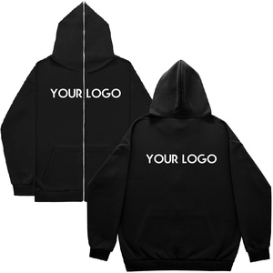 Sudadera con capucha de alta calidad, tejido grueso de felpa francesa, con cremallera completa, estampado personalizado en relieve, con cremallera frontal completa. - Product Image 2