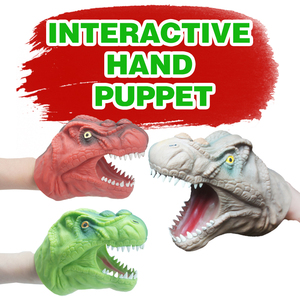 Marioneta de mano de alta calidad de goma suave TPR con forma de dinosaurio, tiburón, cocodrilo y lagarto. - Product Image 2