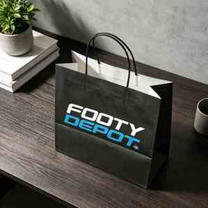 Prix d'usine, personnalisez votre logo, sac en papier brun et blanc pour la restauration à emporter avec poignées torsadées - Product Image 4