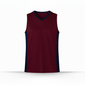 Maillot de basket-ball unisexe pour homme de haute qualité, logo personnalisé, uniforme par sublimation, hiver, motif brodé uni, 100% coton biologique - Product Image 1