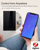 Commutateur intelligent Zigbee Standard AU 240V SAA/RCM approuvé sans interrupteur mural à commande tactile neutre maison/système de maison intelligente Alexa