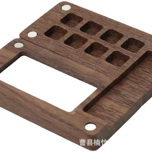 Boîte à peinture en bois de noyer 6 cm/2,36 po, palette de rangement rectangulaire pour l'art et le dessin - Product Image 4