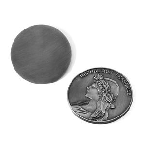 Moneta personalizzata in metallo argento <span class=keywords><strong>donna</strong></span> 3d ghirlanda ragazza francaise - Product Image 2